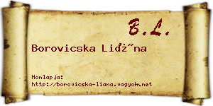 Borovicska Liána névjegykártya